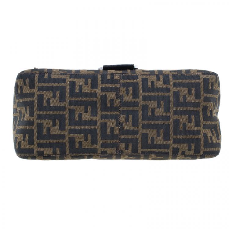 Pre Owned Fendi Brown Tobacco Zucca Mama Baguette