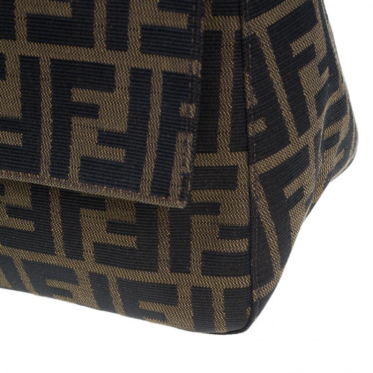 Pre Owned Fendi Brown Tobacco Zucca Mama Baguette