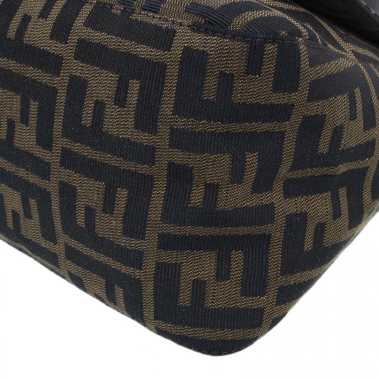 Pre Owned Fendi Brown Tobacco Zucca Mama Baguette
