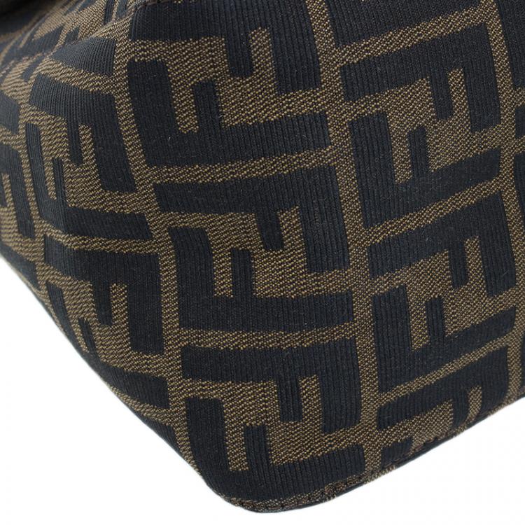 Pre Owned Fendi Brown Tobacco Zucca Mama Baguette