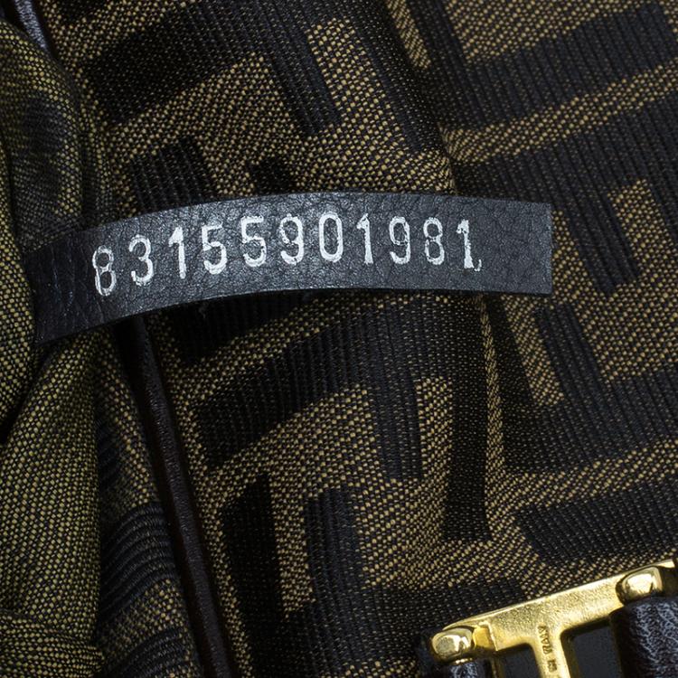Pre Owned Fendi Tobacco Zucca Briefcase Shoulder Bag