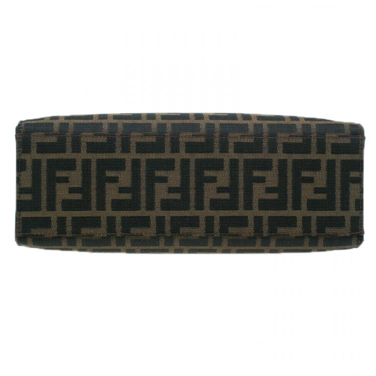 Pre Owned Fendi Brown Zucca Small Shoulder Bag