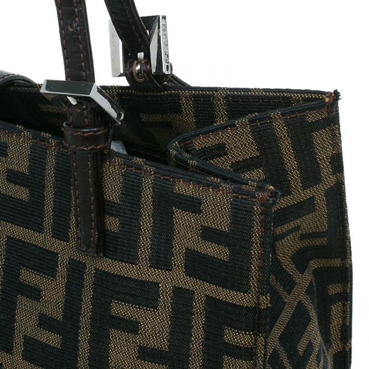 Pre Owned Fendi Brown Zucca Small Shoulder Bag