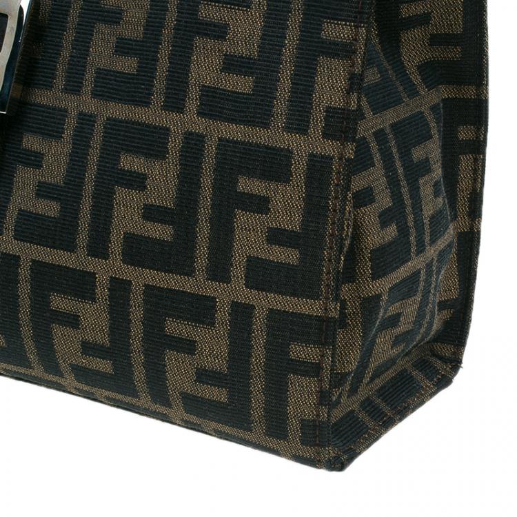 Pre Owned Fendi Brown Zucca Small Shoulder Bag