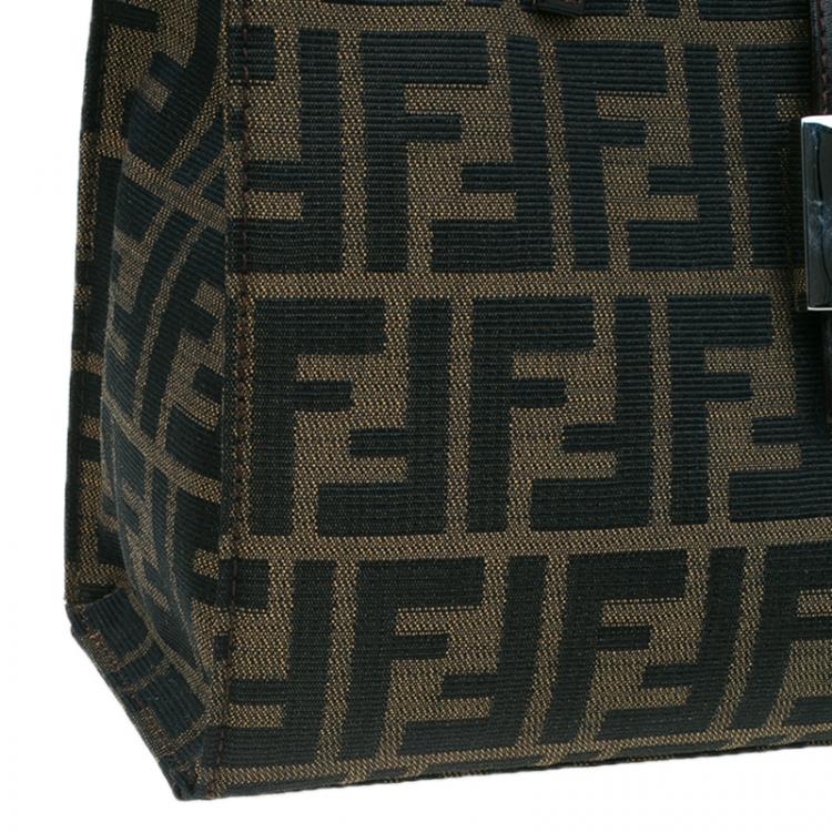 Pre Owned Fendi Brown Zucca Small Shoulder Bag