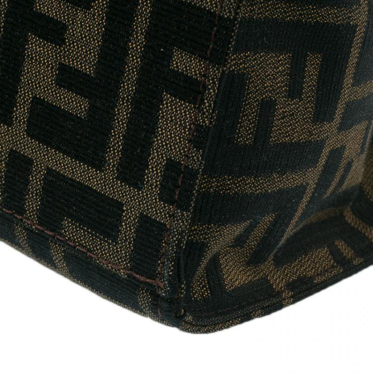 Pre Owned Fendi Brown Zucca Small Shoulder Bag
