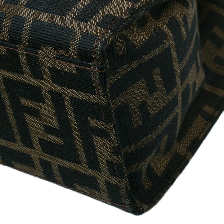 Pre Owned Fendi Brown Zucca Small Shoulder Bag