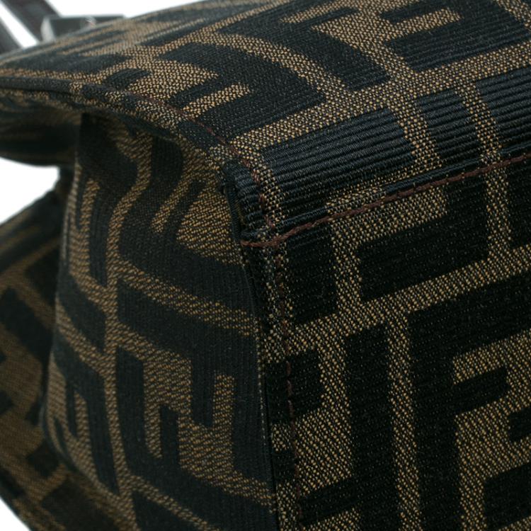 Pre Owned Fendi Brown Zucca Small Shoulder Bag