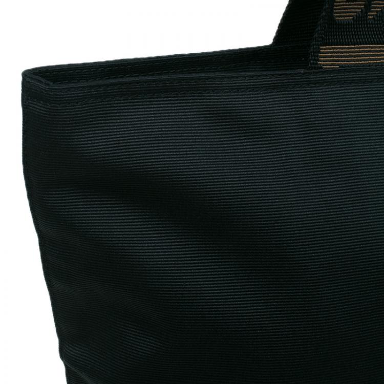 مملوكة مسبقًا Fendi Black Nylon Shopper Tote