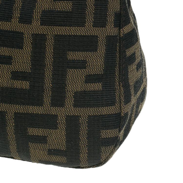 Pre Owned Fendi Brown Zucca Canvas Small Shoulder Bag