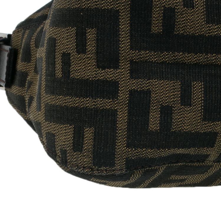 Pre Owned Fendi Brown Zucca Canvas Small Shoulder Bag