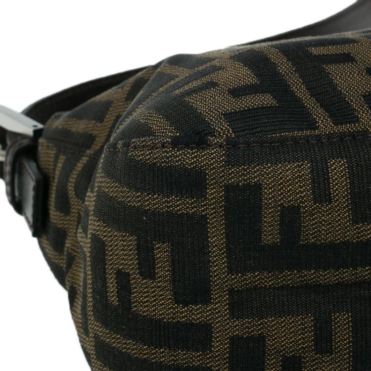 Pre Owned Fendi Brown Zucca Canvas Small Shoulder Bag