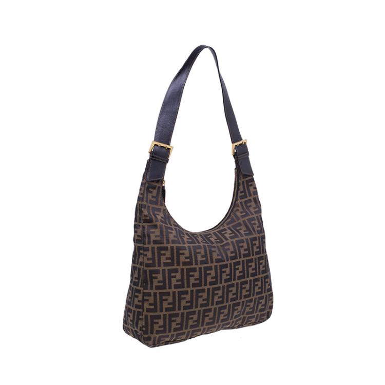 Pre Owned Fendi brown Zucca Hobo Shoulder bag