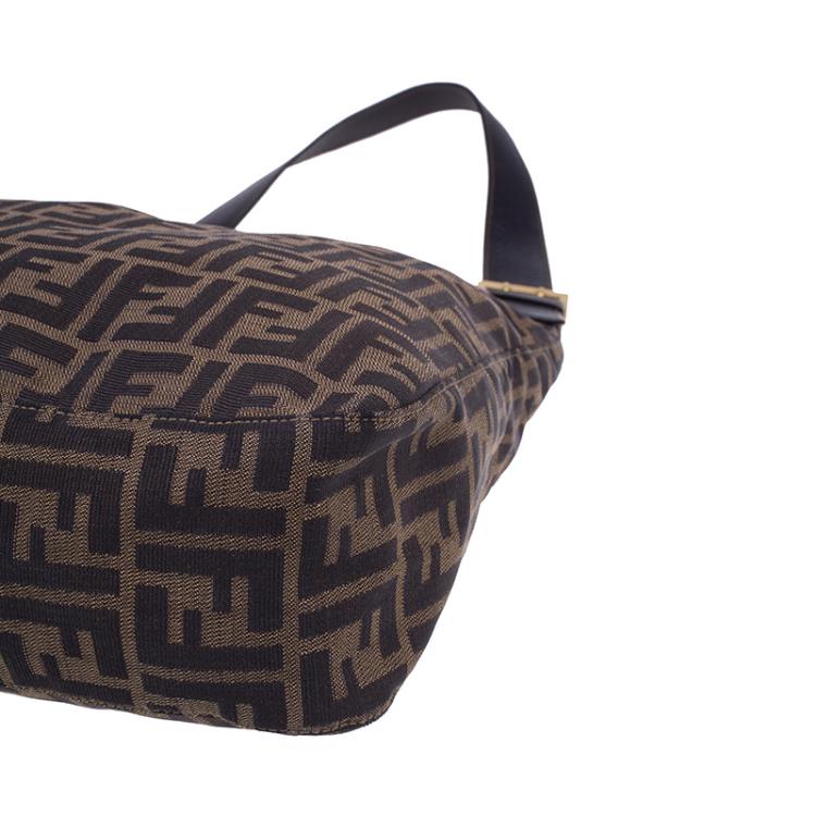 Pre Owned Fendi brown Zucca Hobo Shoulder bag