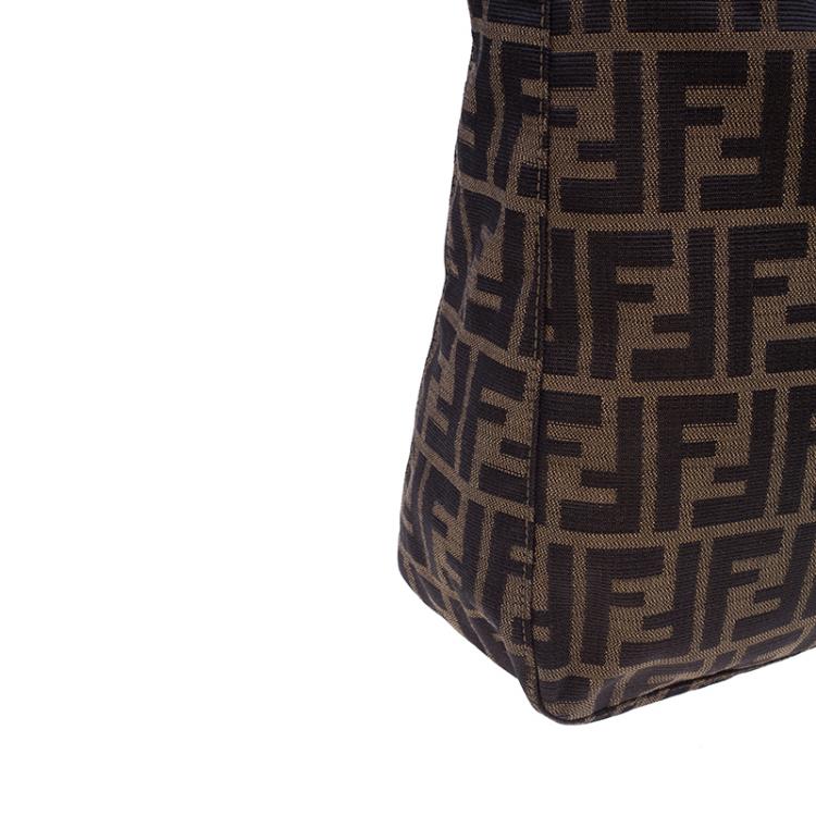 Pre Owned Fendi brown Zucca Hobo Shoulder bag