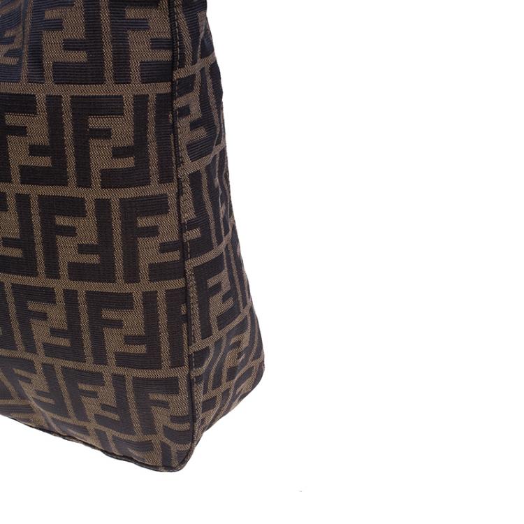 Pre Owned Fendi brown Zucca Hobo Shoulder bag