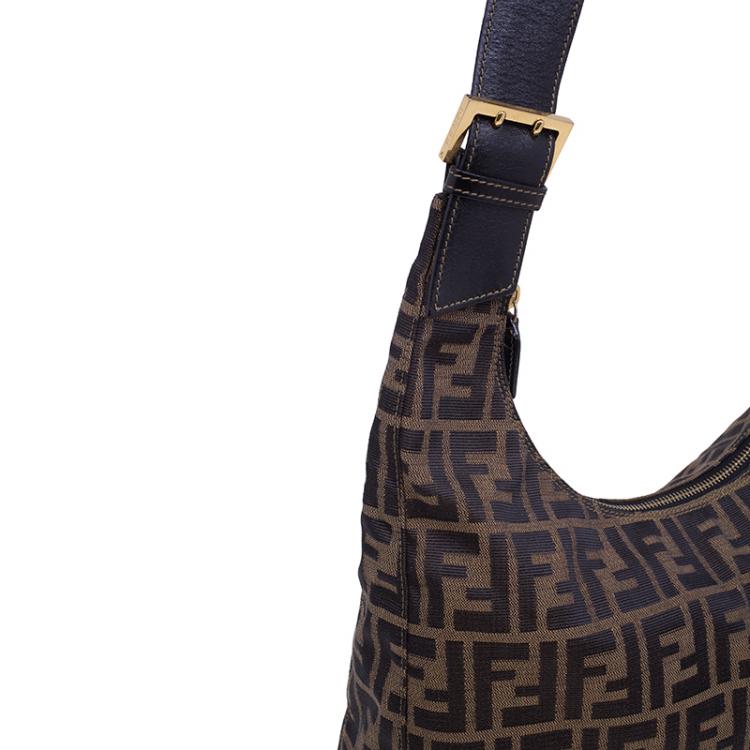 Pre Owned Fendi brown Zucca Hobo Shoulder bag