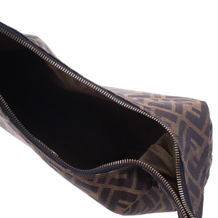 Pre Owned Fendi brown Zucca Hobo Shoulder bag