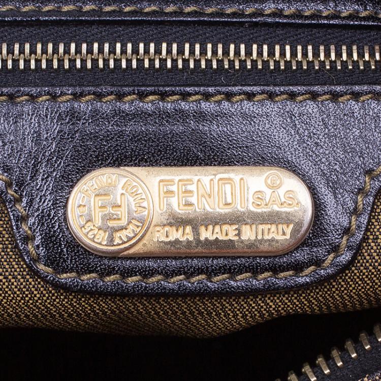 Pre Owned Fendi brown Zucca Hobo Shoulder bag