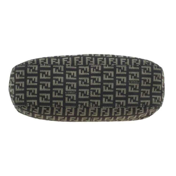 Pre Owned Fendi Brown Zucca Canvas Baguette Shoulder Bag