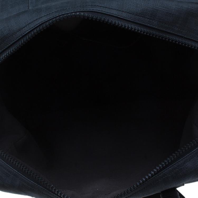 Pre Owned Fendi Dark Grey Zucca Coated Canvas Large Boston Bag