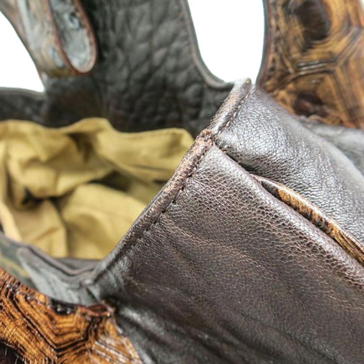 مملوكة مسبقًا Fendi Tobacco Zucca Canvas and Leather Tortoise Spy Hobo