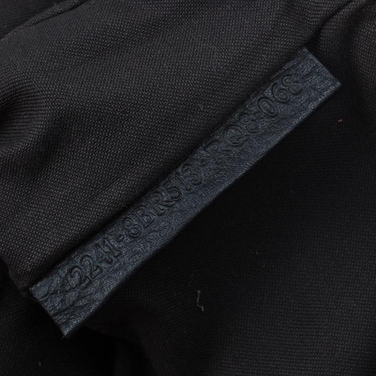 Pre Owned Fendi Black Zucchino Canvas Borsa Forever Pochette