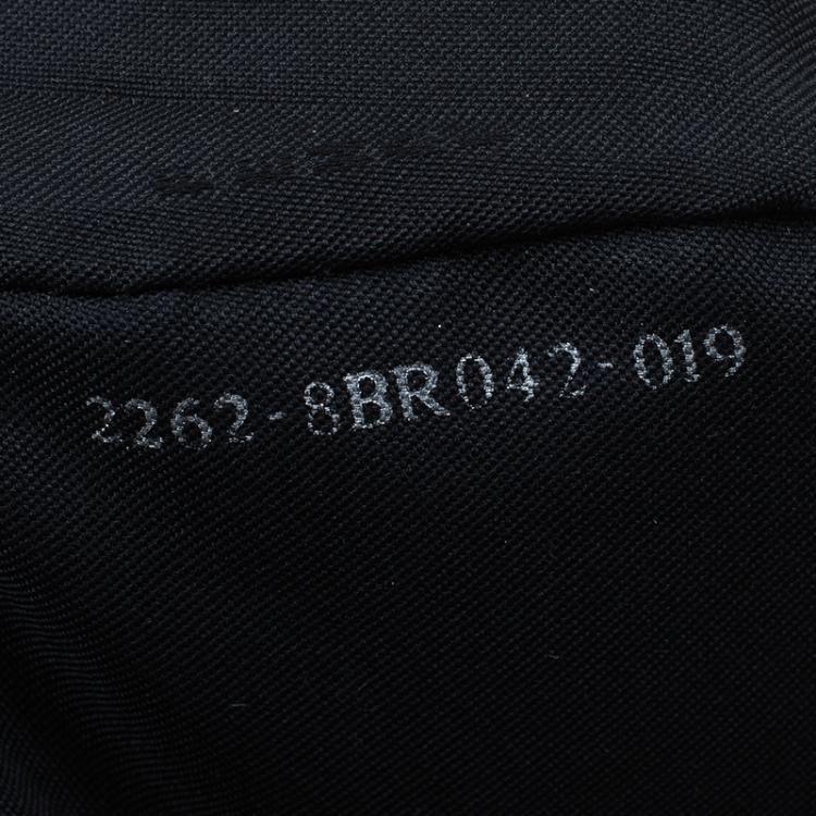 Pre Owned Fendi Black Zucchino Canvas Pochette Bag