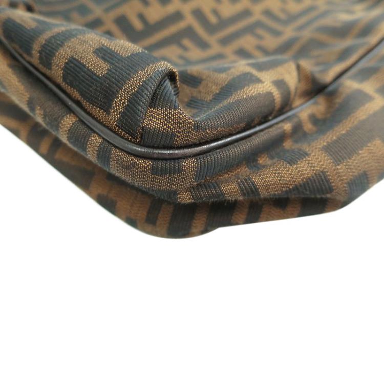 Pre Owned Fendi Tobacco Zucca Canvas Chef Shopper Tote