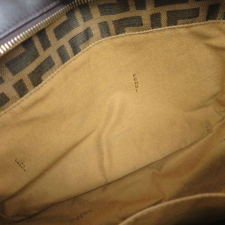 Pre Owned Fendi Tobacco Zucca Canvas Chef Shopper Tote