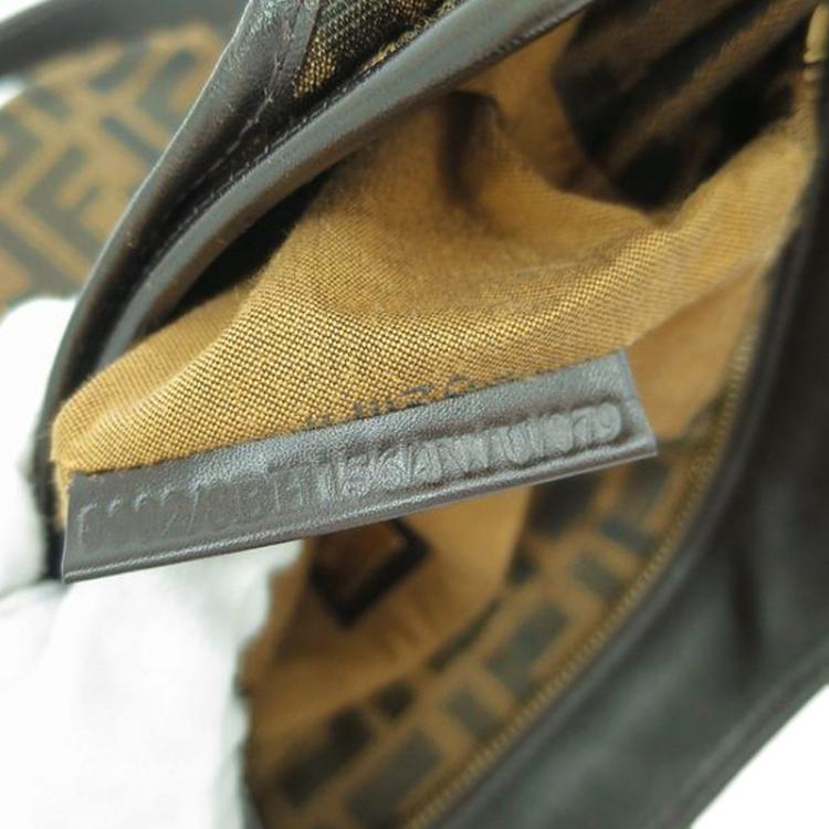 Pre Owned Fendi Tobacco Zucca Canvas Chef Shopper Tote