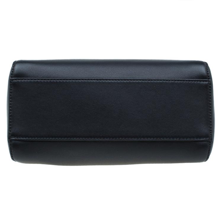 مملوكة مسبقًا Fendi Black Leather Mini Peekaboo Top Handle Bag