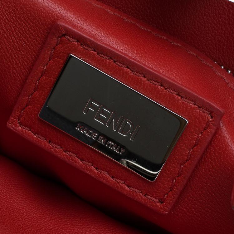 مملوكة مسبقًا Fendi Black Leather Mini Peekaboo Top Handle Bag