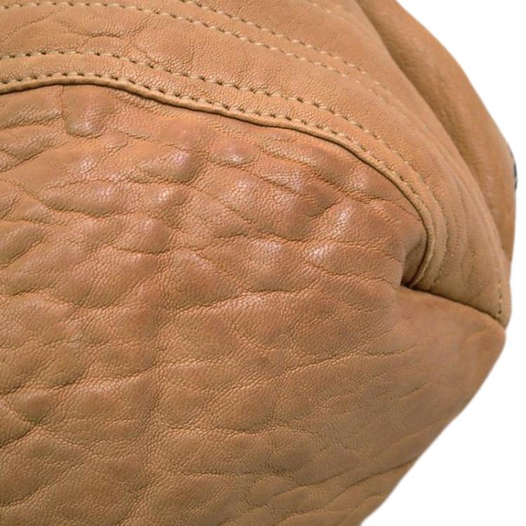 Pre Owned Fendi Brown Leather Large Spy Hobo