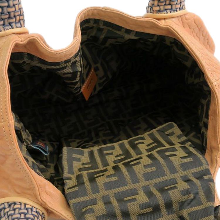 Pre Owned Fendi Brown Leather Large Spy Hobo