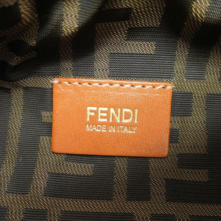Pre Owned Fendi Brown Leather Large Spy Hobo