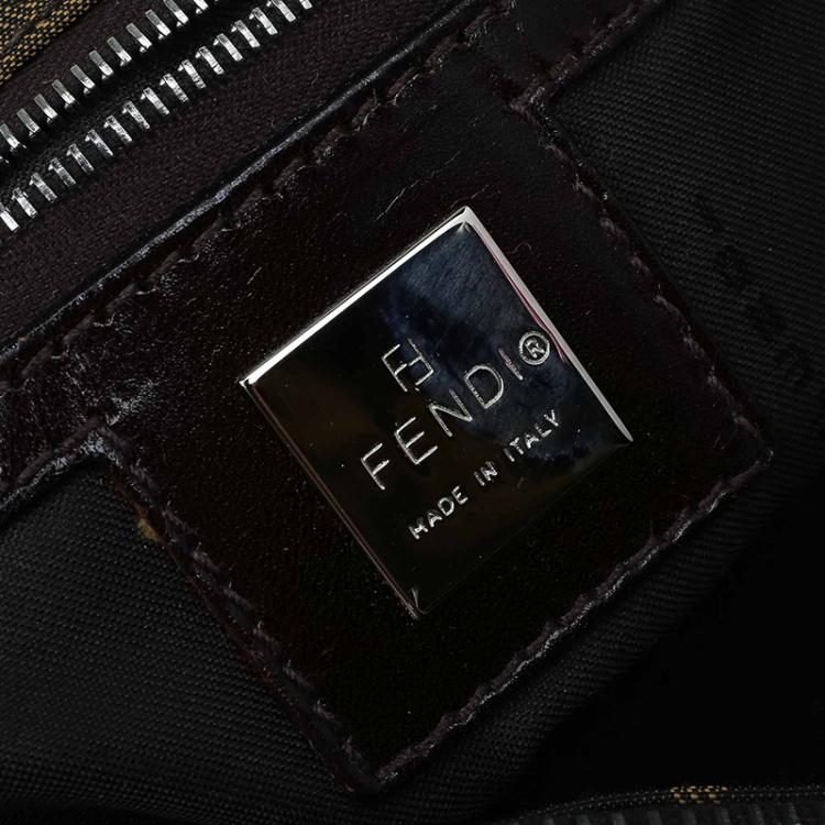 Pre Owned Fendi Tobacco Zucca Canvas Shopper Tote