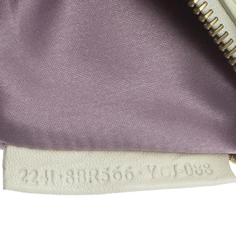 Pre Owned Fendi Off White/Beige Zucca Canvas Pochette Bag