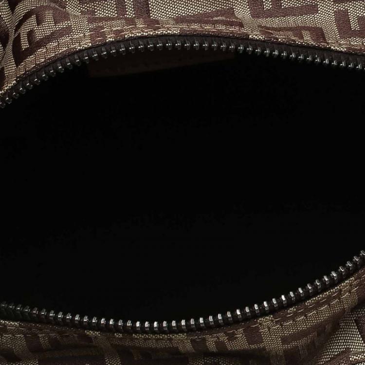 Pre Owned Fendi Beige Zucchino Canvas Small Tote