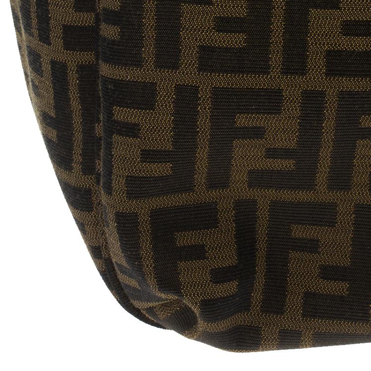 Pre Owned Fendi Tobacco Zucca Canvas Jacquard Grande Shopping Tote