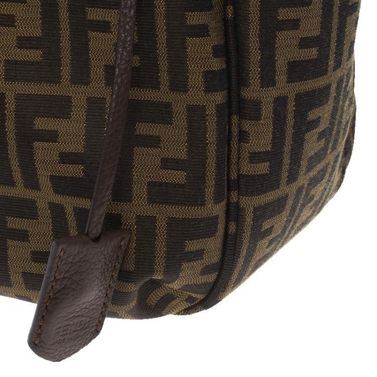 Pre Owned Fendi Tobacco Zucca Canvas Jacquard Grande Shopping Tote