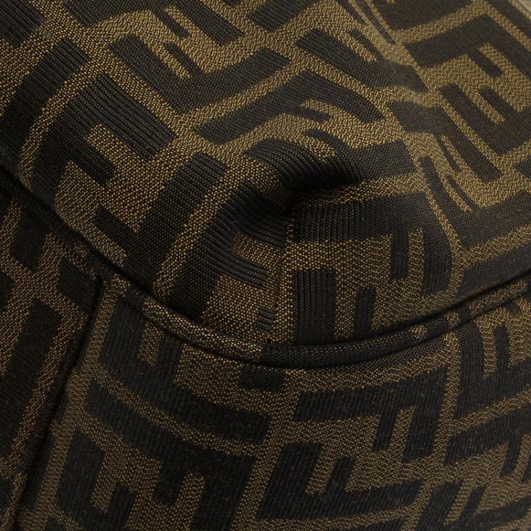 Pre Owned Fendi Tobacco Zucca Canvas Jacquard Grande Shopping Tote