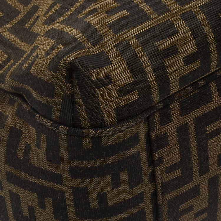 Pre Owned Fendi Tobacco Zucca Canvas Jacquard Grande Shopping Tote