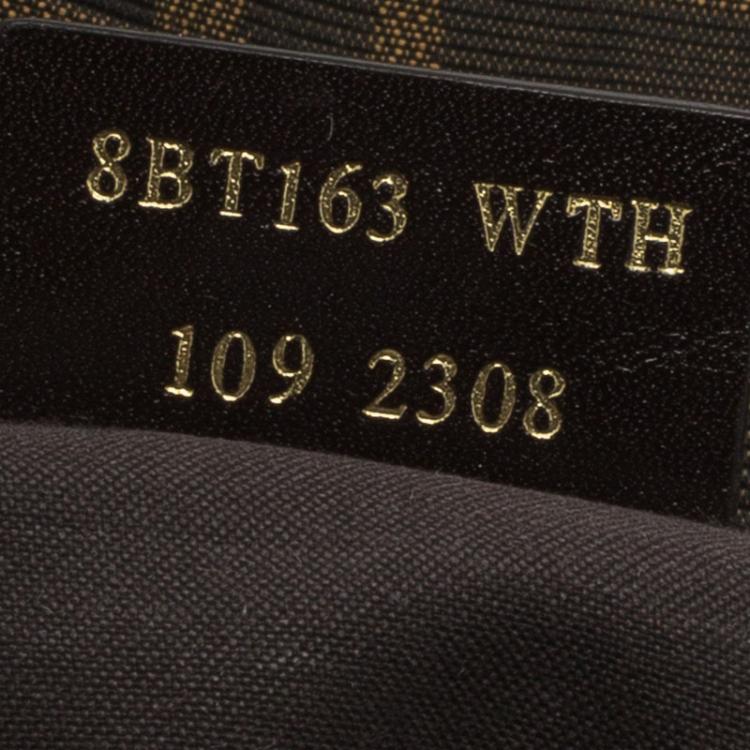 Pre Owned Fendi Tobacco Zucca Canvas Mia Flap Bag