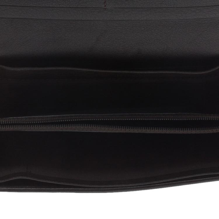 Pre Owned Fendi Brown Zucca Canvas Continental Wallet