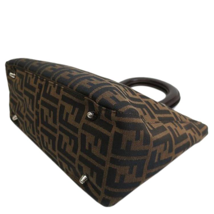 Pre Owned Fendi Tobacco Zucca Canvas Shopper Tote
