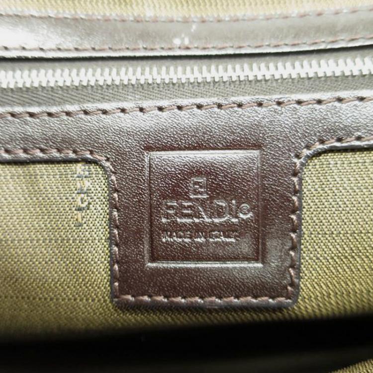 Pre Owned Fendi Tobacco Zucca Canvas Shopper Tote