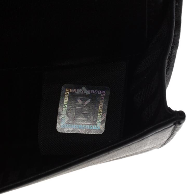 Pre Owned Fendi Black Patent Leather Fendilicious Wallet On Chain