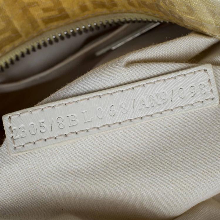 مملوكة مسبقًا Fendi Yellow Ombre Zucchino Sequin Bauletto Boston Bag