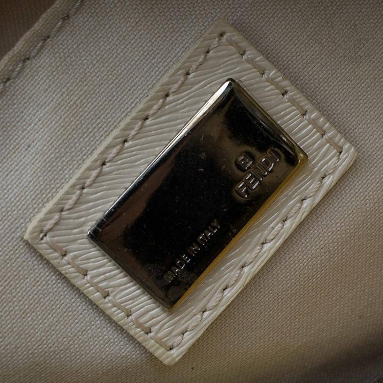 مملوكة مسبقًا Fendi Yellow Ombre Zucchino Sequin Bauletto Boston Bag